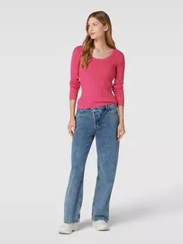 Лонгслив в рубчик Frogbox, розовый