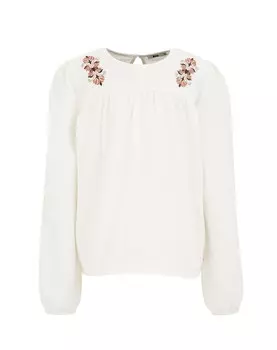 Лонгслив WE Fashion, белый