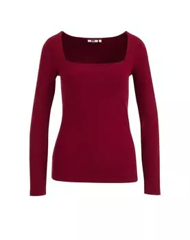 Лонгслив WE Fashion Shirt, бордовый