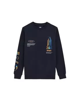 Лонгслив WE Fashion Shirt, темно-синий