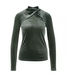 Лонгслив WE Fashion Shirt, зеленый