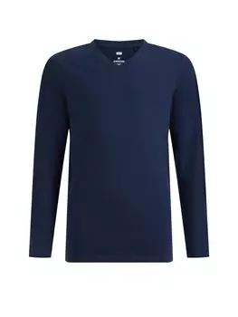 Лонгслив We Fashion, темно-синий