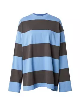 Лонгслив WEEKDAY Shirt, цвет sapphire/dark brown