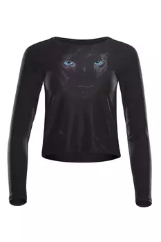 Лонгслив Winshape Functional Light and Soft Cropped Long Sleeve Top AET119LS, цвет panther/schwarz