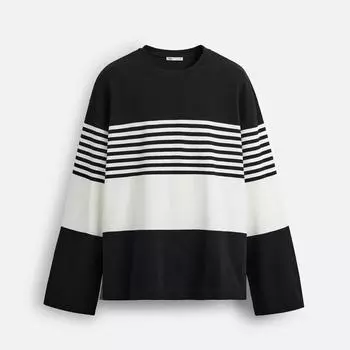 Лонгслив Zara Limited Edition Striped, темно-синий/белый