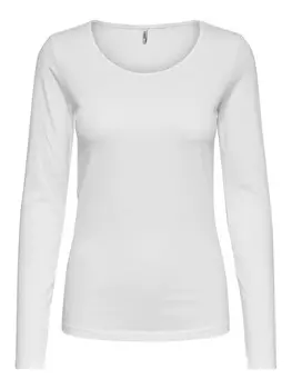 Лонгслив женский ONLY хлопковый, белый