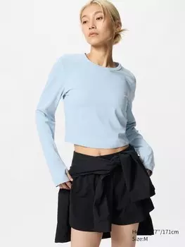 Лонгслив женский Uniqlo, цвет 61 синий