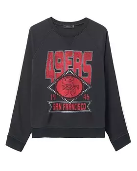 Лонгслив женский Women's NFL San Francisco 49ers Overtime Crew Junk Food Clothing, черный