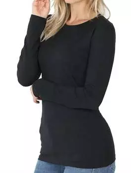 Лонгслив женский ZENANA, черный