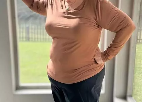 Лонгслив женский ZENANA, коричневый