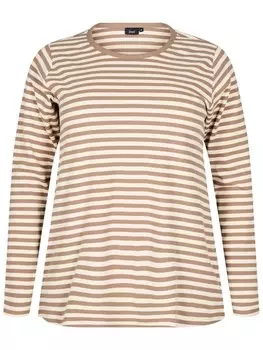 Лонгслив Zizzi Shirt CAMANDRINE, кремовый