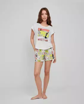 Looney Tunes Пижама в майке Gisela, белый