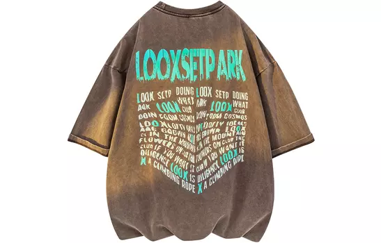 Loox! ЛЮКС! Футболка унисекс, BV Green [Прямые хлопковые брюки с длинными рукавами] Свободные повседневные брюки