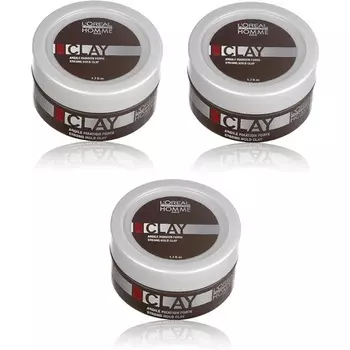 Loreal Lp Homme Clay Paste Styling Интенсивный матовый эффект сильной фиксации 50 мл, L'Oreal