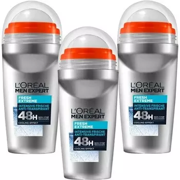 Loreal Men Expert Роликовый дезодорант-антиперспирант 48 часов Non Stop Fresh Extreme 50 мл, L'Oreal