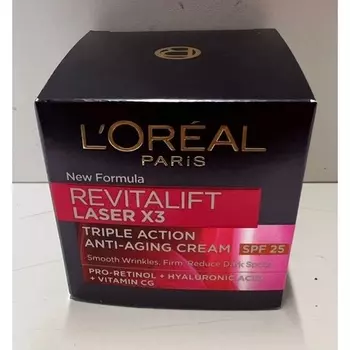 Loreal Revitalift Laser X3 Крем против морщин Spf25 день 50мл, L'Oreal