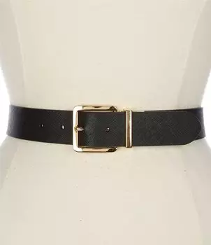 Лорен Ральф Лорен Квадрат 1,25 Двусторонний кожаный ремень с штриховкой Lauren Ralph Lauren, мультиколор