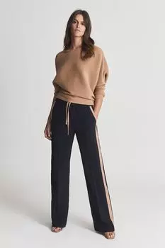 Lorna трикотажный топ асимметричного кроя Reiss, коричневый