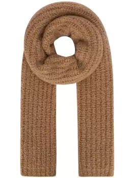 Loro Piana шарф крупной вязки, коричневый