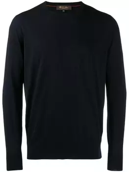 Loro Piana свитер с круглым вырезом, синий