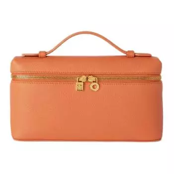 Loro Piana Женская сумка ExtraPocket из зернистой телячьей кожи на одно плечо цвета корицы и апельсина