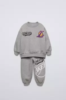 Los angeles lakers nba комплект из толстовки и брошюрок ZARA, серый мергель