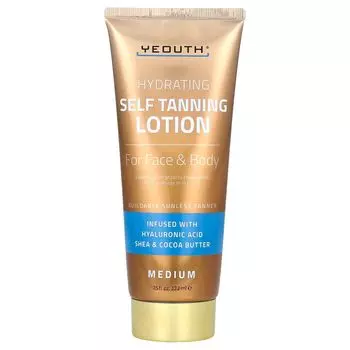 Лосьон-автозагар, для лица и тела, средний размер, 7,5 жидких унций (222 мл) Yeouth