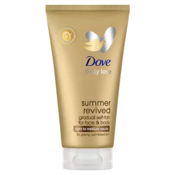 Лосьон-автозагар для лица и тела для светлой и средней кожи, 75 мл Dove Summer revived