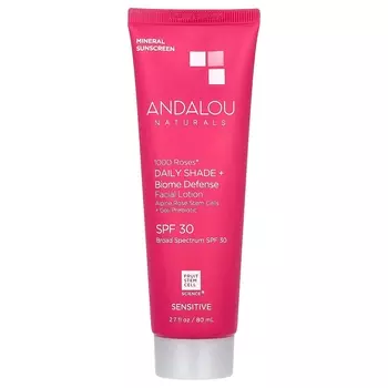 Лосьон для лица Andalou Naturals 1000 Roses Daily Shade + Biome Defense, 80 мл