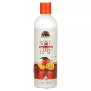 Лосьон для рук и тела Okay Pure Naturals манго и ши, 355 мл