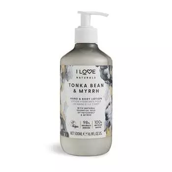 Лосьон для тела и рук, Бобы тонка и мирра, 500мл I Love Naturals Hand & Body Lotion