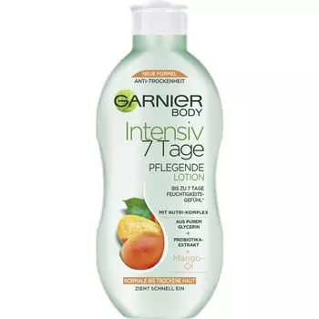 Лосьон для тела Mango Oil Intensiv 7 Days Питательный для нормальной и сухой кожи Garnier, 400 ml