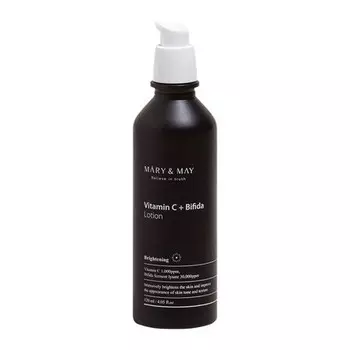 Лосьон Mary&May с витамином C + бифида, 30 000 мг/мл, ферментация с 1000 мг/мл витамина С для осветления и увлажнения, 4,05 жидких унций