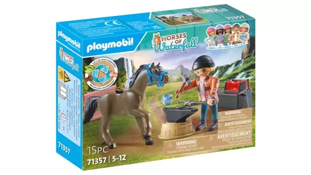 Лошади водопада кузнец бен и ахиллес Playmobil