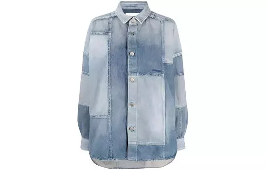 Лоскутная джинсовая рубашка AMBUSH, синий