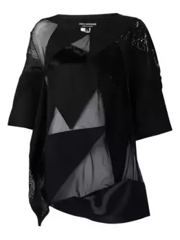 Лоскутная футболка JUNYA WATANABE, черный