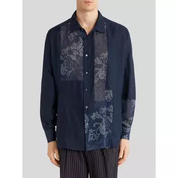Лоскутная рубашка Etro, синий