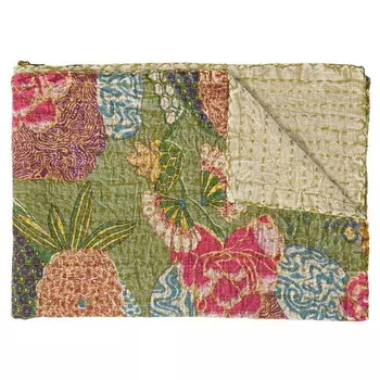 Лоскутное одеяло Taj Hotel Kantha 50 x 70, зеленый