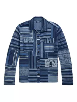 Лоскутный кардиган Polo Ralph Lauren, синий