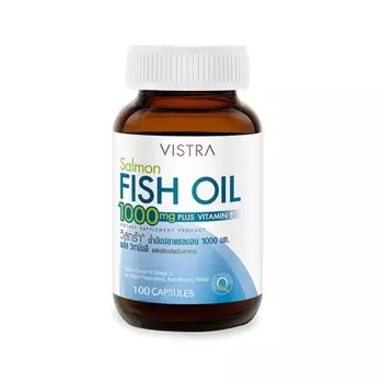 Лососевый рыбий жир 1000 мг плюс витамин Е Vistra, 100 капсул