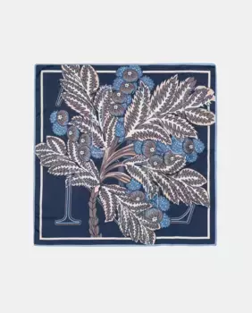 Лососевый шарф Naulover с цветочным принтом, темно-синий