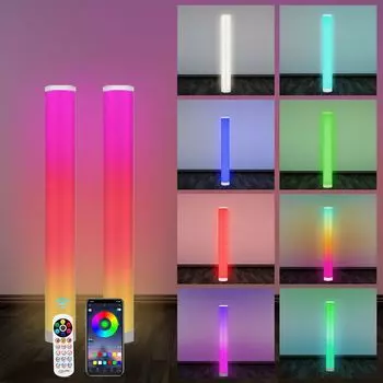 Lospitch 2x 6W светодиодный торшер с дистанционным управлением RGB цветной угловой светильник торшер с изменением цвета, мультиколор