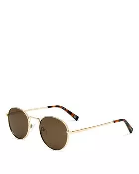 Lost Legacy круглые солнцезащитные очки, 51 мм Le Specs, золотой