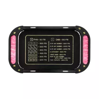 Лоток для кубиков Omega с подсчетом очков Farkle - Розовый жемчуг, Dice Trays (C4 Labs)