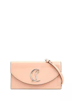 Loubi54 бежевая женская кожаная сумка через плечо Christian Louboutin