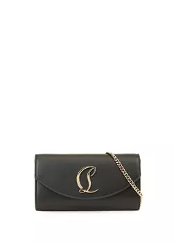 Loubi54 черная женская кожаная сумка Christian Louboutin