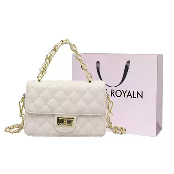 LOUIS ROYALN Сумка через плечо из искусственной кожи, среднего размера, женская, белая/черная