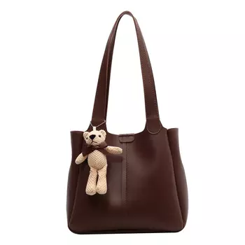 Louis Royaln Женская сумка через плечо, Кофейный цвет + кулон