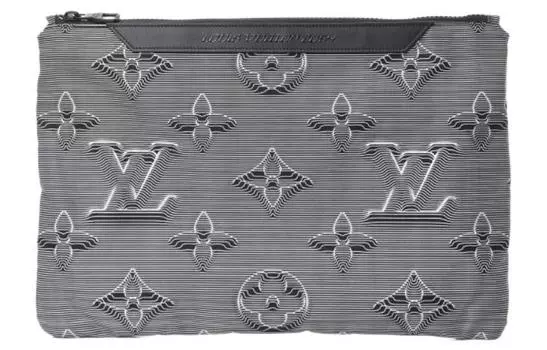 LOUIS VUITTON 2054 Клатч из коровьей кожи унисекс, серый