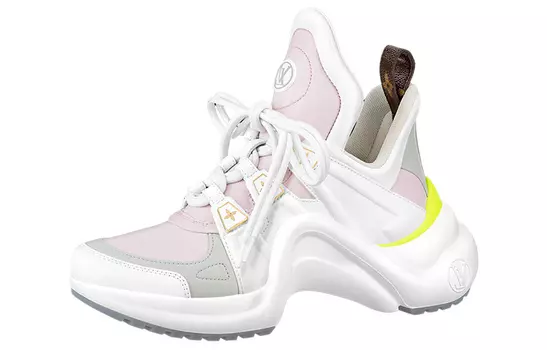 Кроссовки Louis Vuitton Archlight 1.0 Female, белый/светло-серый/желтый